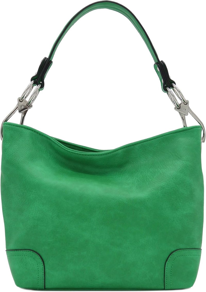 Alyssa Hobo Shoulder Bag with Big Snap Hook Hardware - Image 2